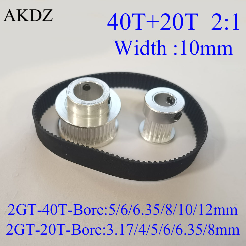 GT2 Timing Belt Aluminum Drive Idler Pulley 16T 20T 4/5/6.35/8mm Bore 3D Printer 