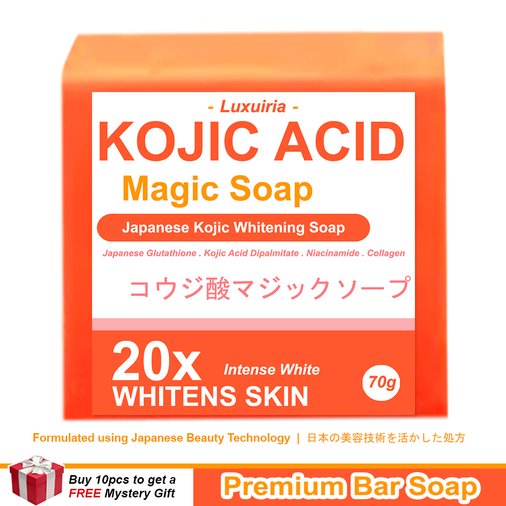 Luxuiria Kojic Acid with Collagen Magic Soap - Japanese Kojic Whitening Milk Soap with Japanese Glutathione Kojic Acid Dipalmitate Collagen Booster and Niacinamide 70g - Lazada