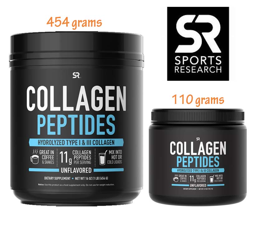 Sports Research Collagen Peptides (Collagen Types I And Iii) 454G