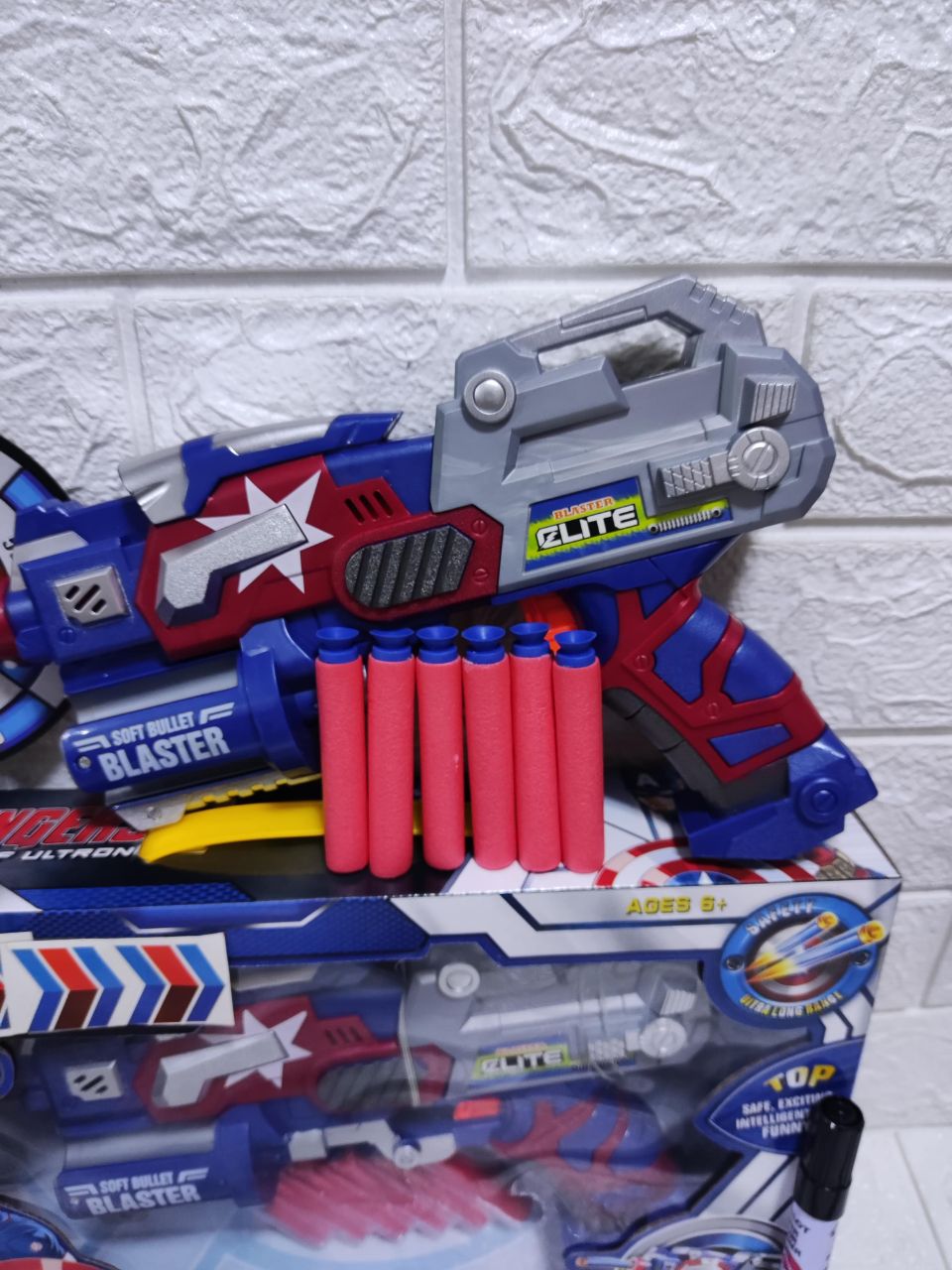 CWVS AVENGERS NERF GUN TOY AMERCA SOFT BULLET GUN TOY FOR