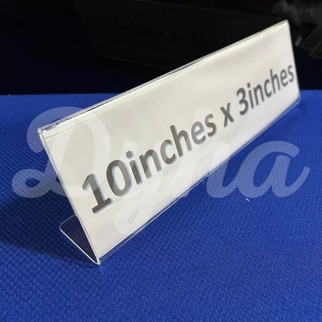 Clear Acrylic Table Name Sign Holder [12inches x 3inches] 1 piece ...