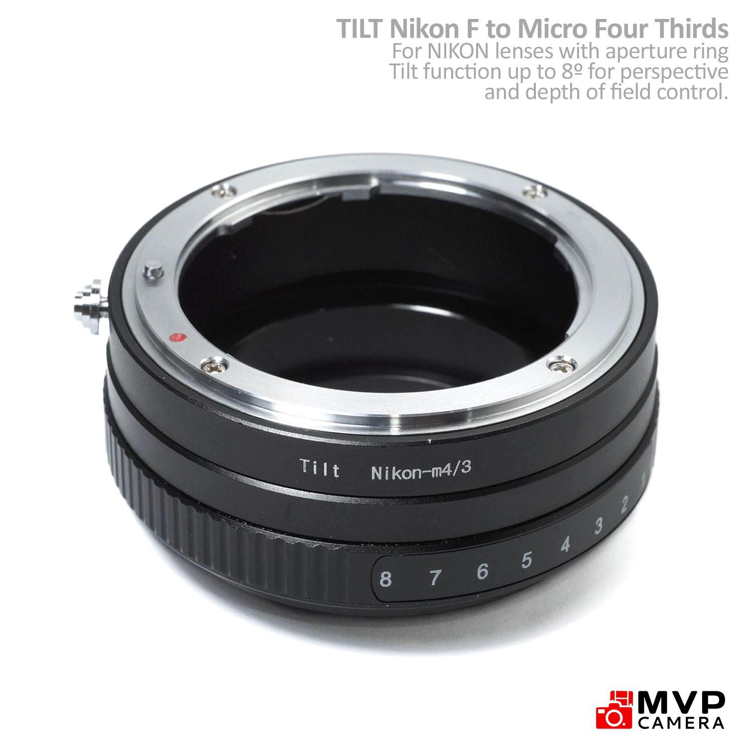 TILT NIKON F to M43 MFT Olympus Lumix Mirrorless Cameras Adapter FOTASY