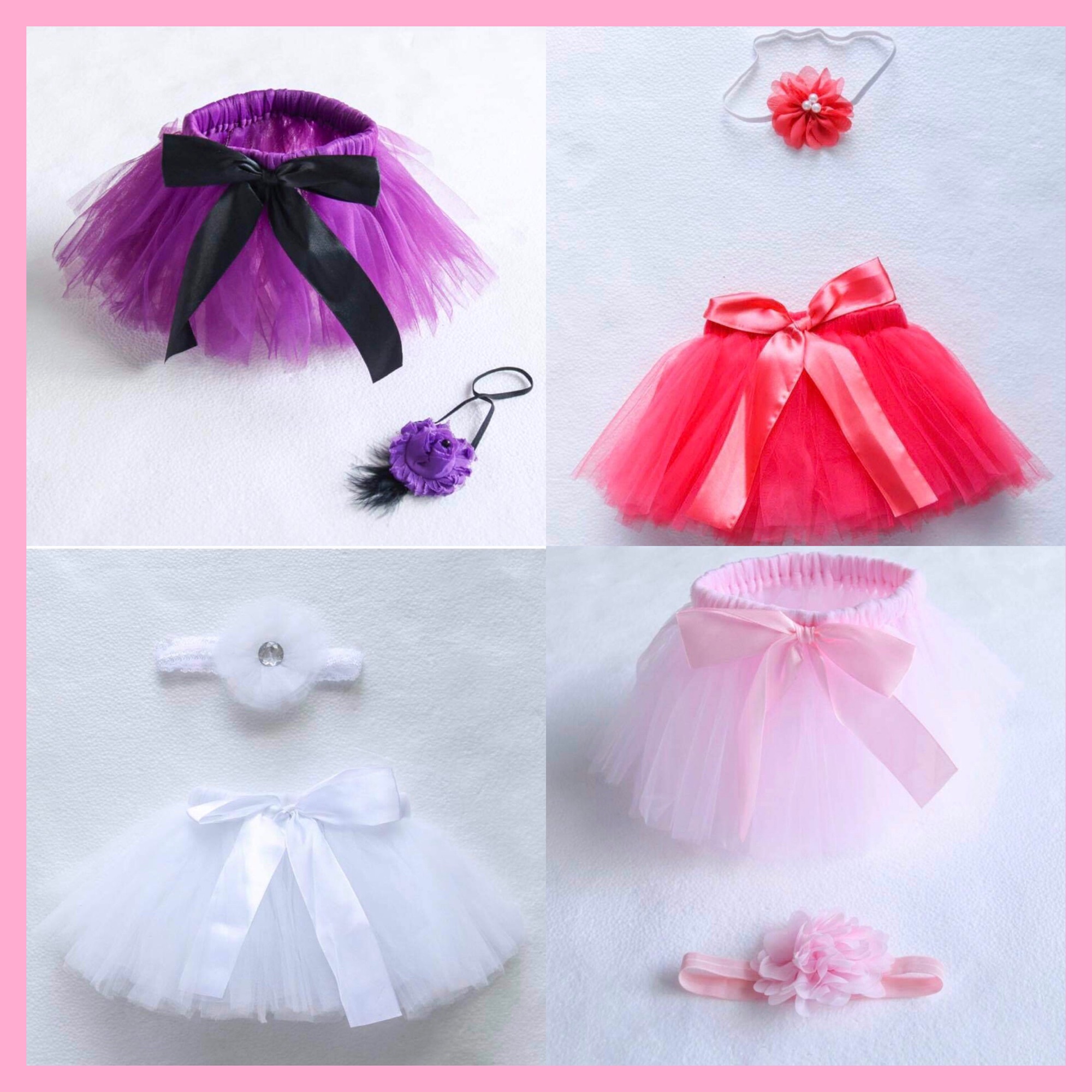 pink tulle baby dress