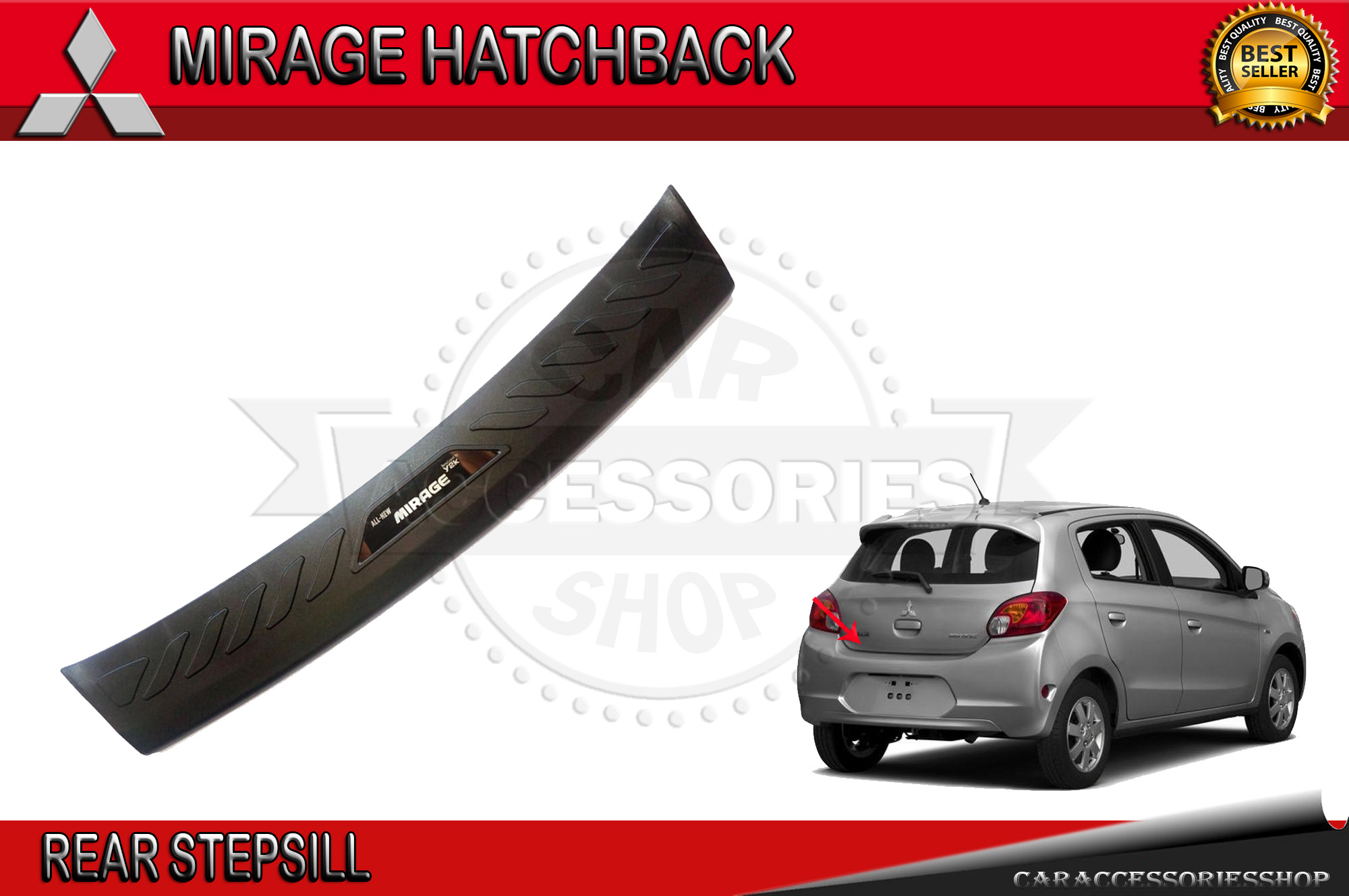 MITSUBISHI MIRAGE HATCHBACK / MIRAGE HB 2019 REAR BUMPER STEPSILL