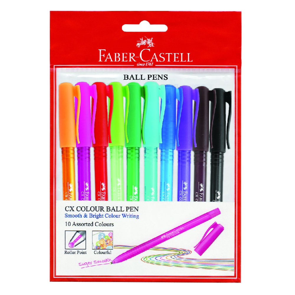 Coloured Pens - Ballpoint (10pc) - Nexx