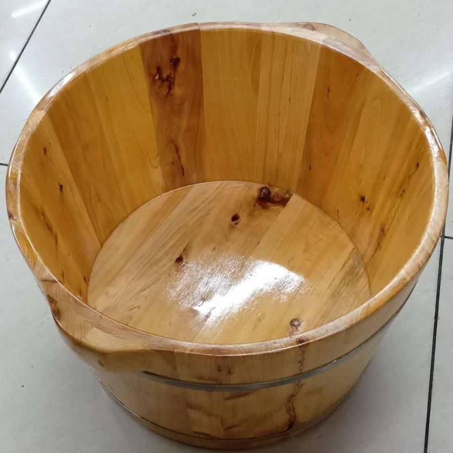 Wooden spa basin foot spa wash bowl wood foot basin Lazada PH