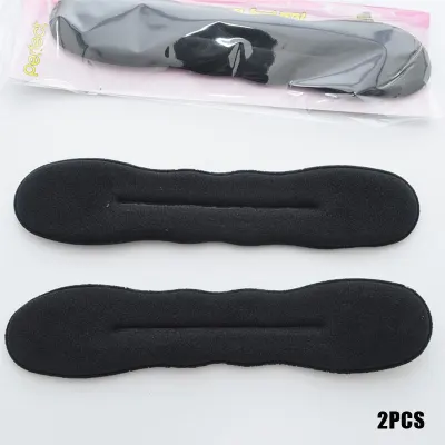 Blowing 2pcs Black Hair Styling Bun Curler Maker Ring Magic Sponge Clip Foam Hair Tool