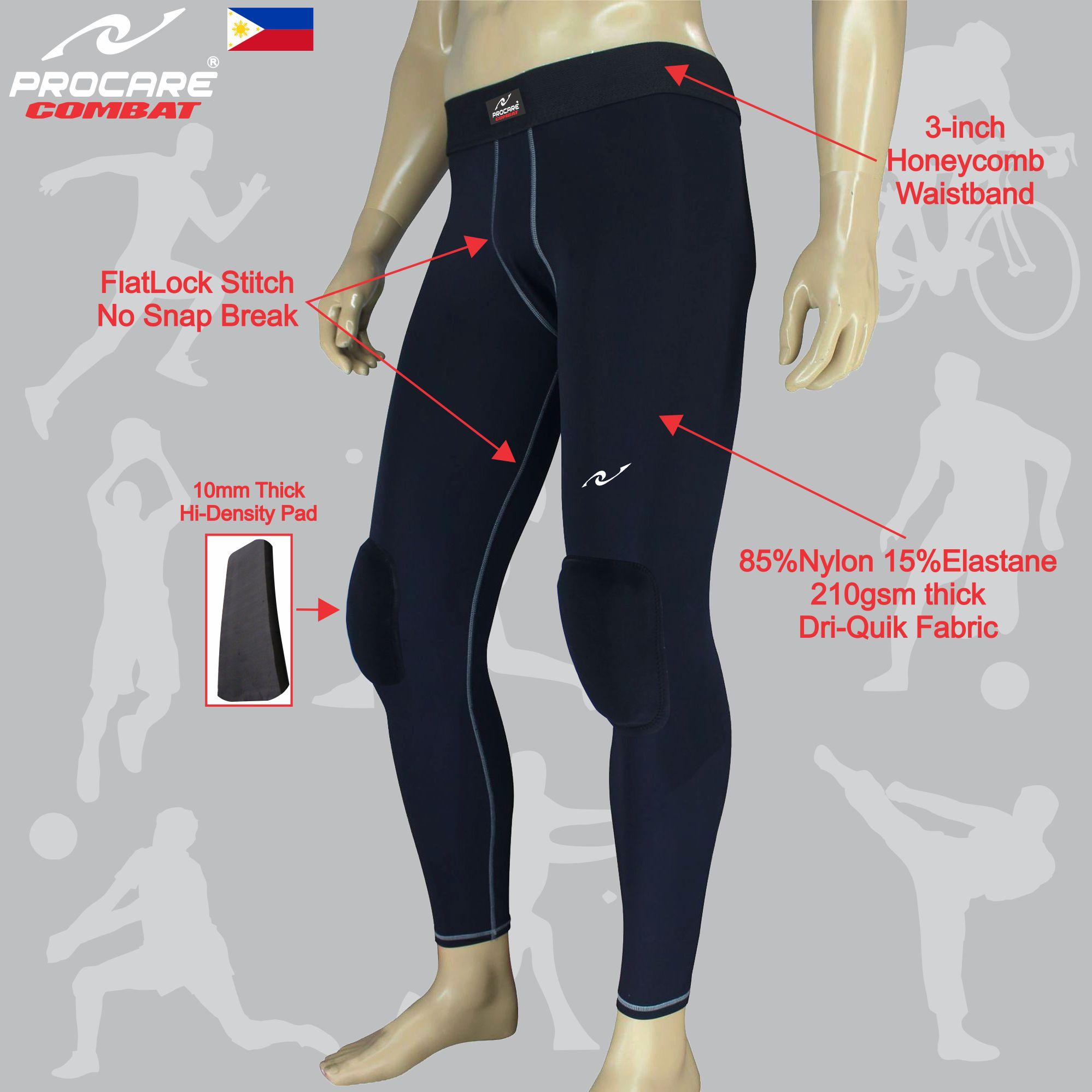 PROCARE COMBAT #8629LG Compression Men Leggings with Knee Padded