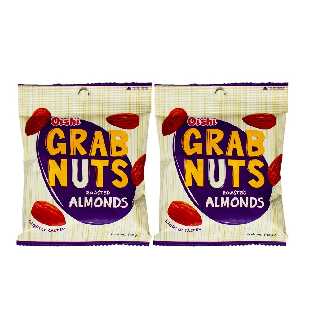 Oishi Grab Nuts Roasted Almonds Lightly Salted 30g x 2 | Lazada PH