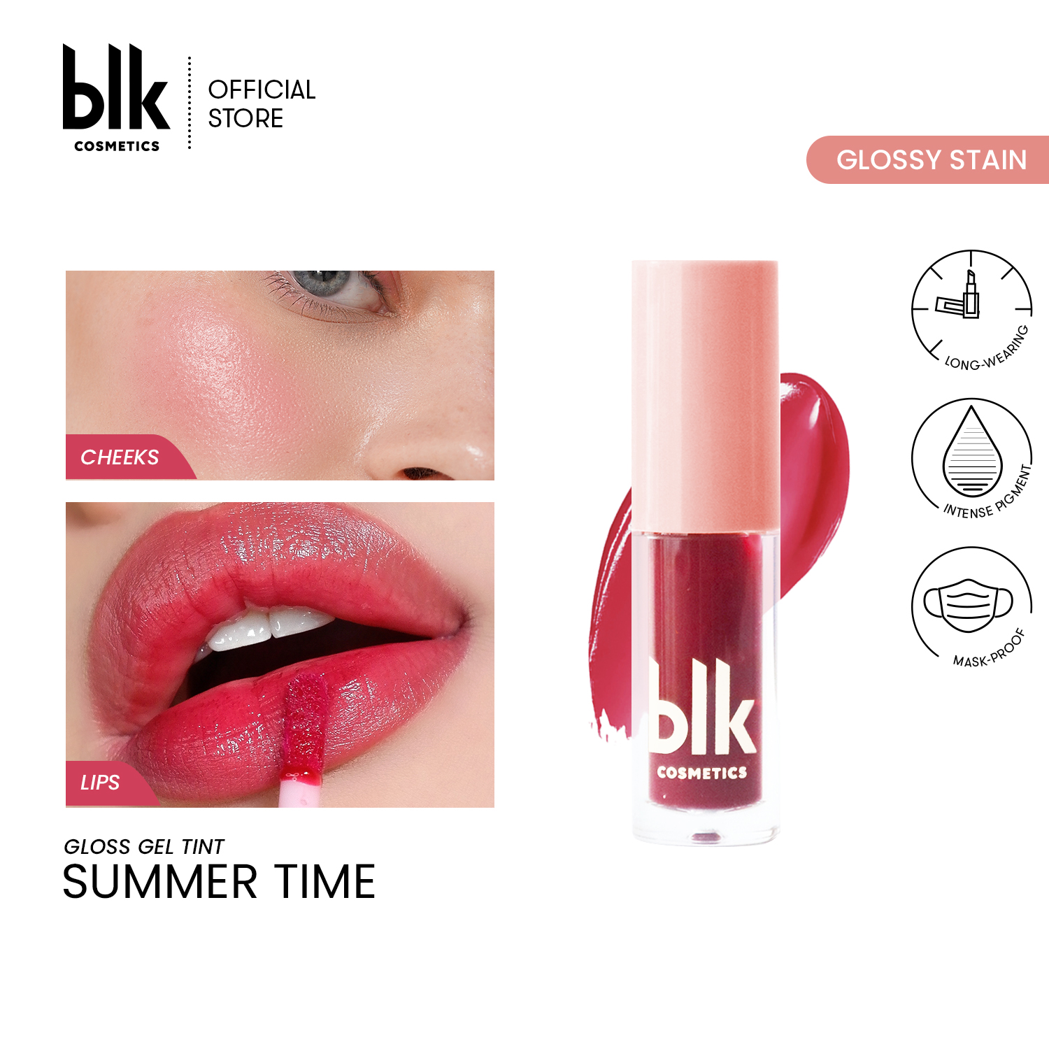 blk cosmetics fresh gloss gel tint summer time