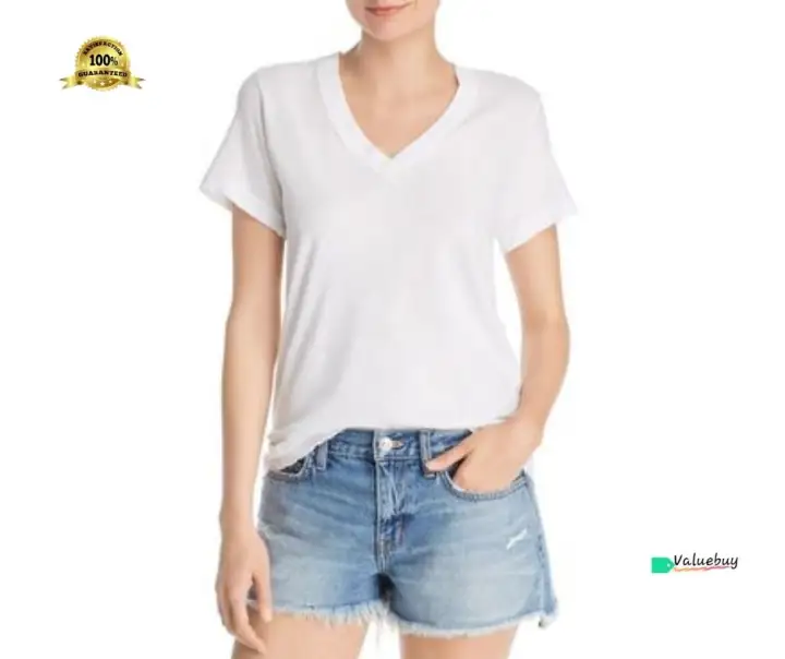 plain white t shirt women's v neck