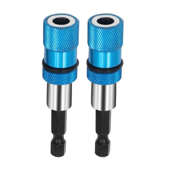 2Pcs 1/4 Hex Shank Electric Drill Magnetic Screwdriver Bit Holder Tool Magnetism Limit Adjustable Extension Rod