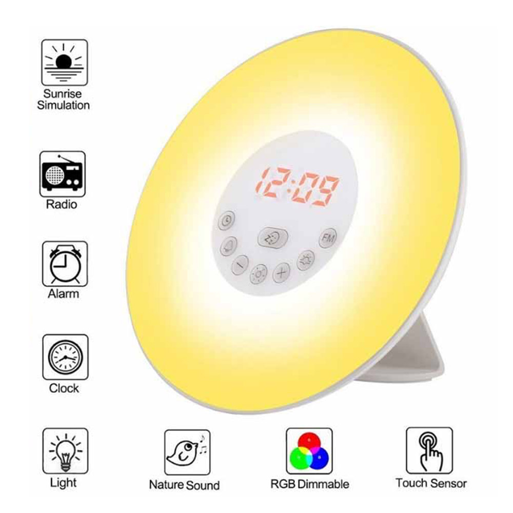 Wake Up Light Alarm Clock FM Radio Sunrise and Sunset ...