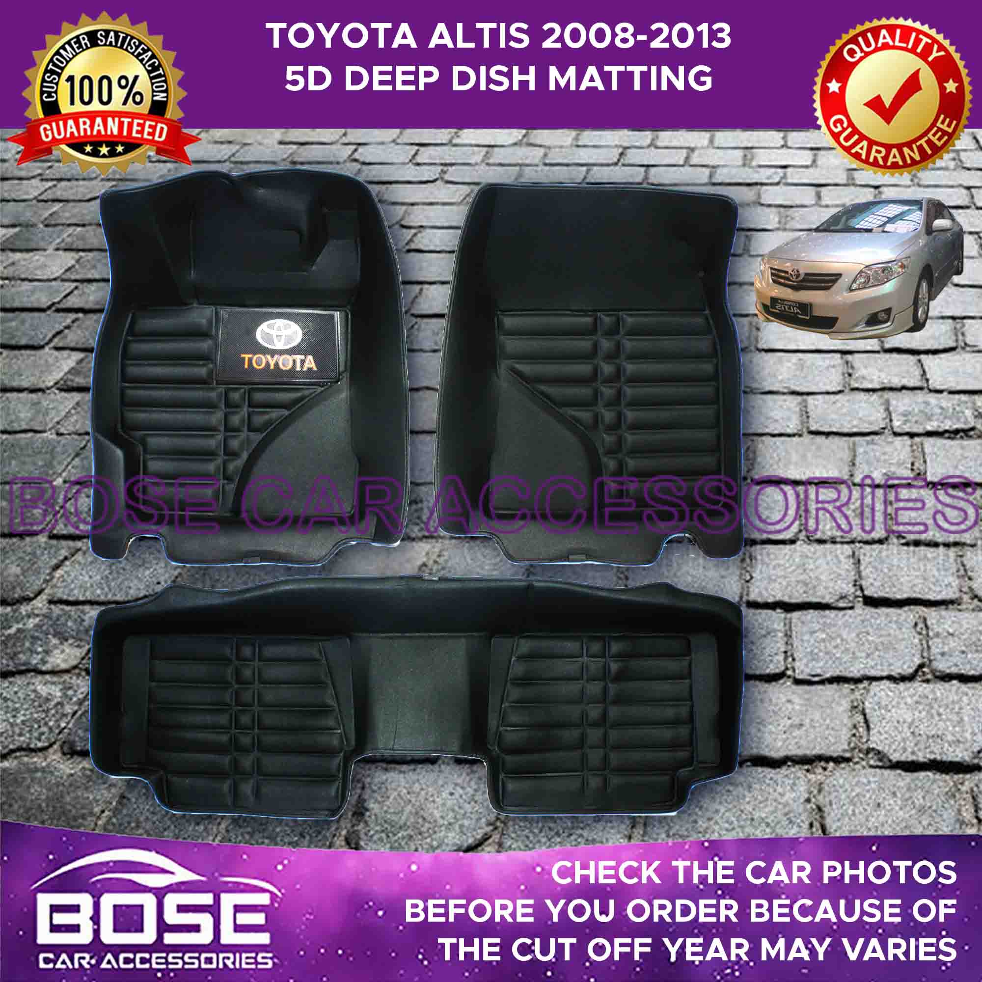 5D Black Deep Dish for Toyota Altis 2008 2009 2010 2011 2012 2013