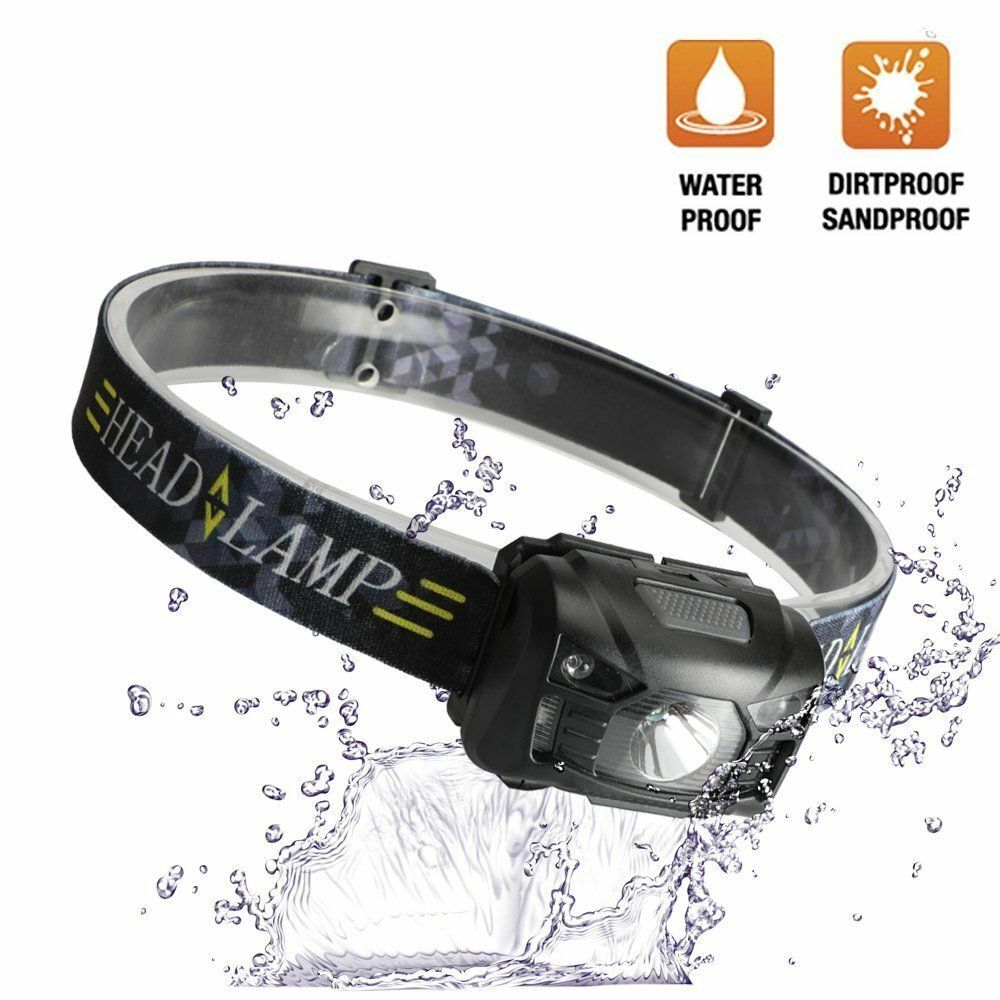 Mini Camping USB Rechargeable Led Headlamp Sensor Headlight Outdoor Flashlight