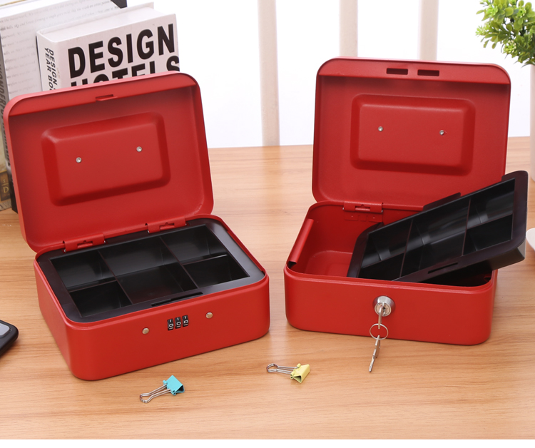 Key/Password Small Steel Safe Boxes With Lock Store Content Box Paper ...