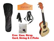24" Ukulele Kit Natural with EQ and Pickup, Including Accessories
