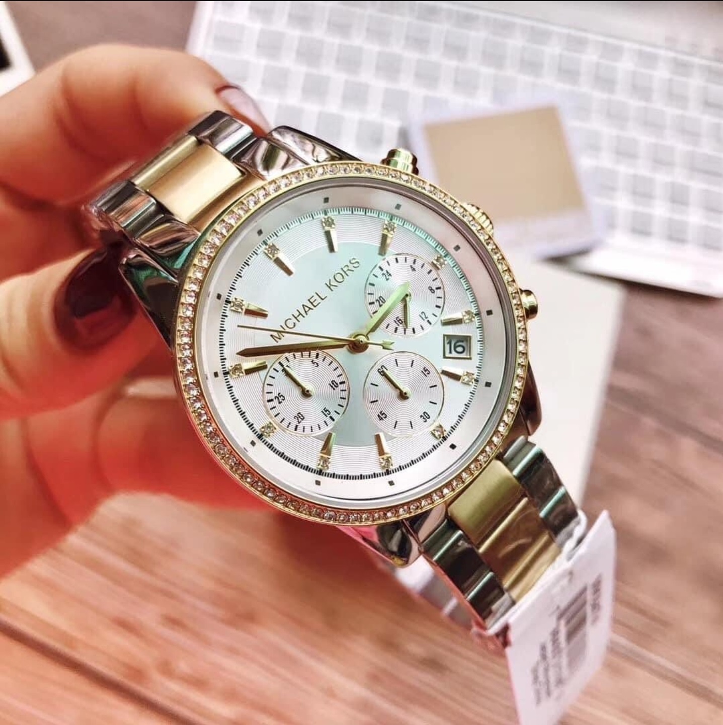 Michael Kors Womens Ritz Chronograph Rose GoldTone Stainless Steel Watch   MK6598  Watch Republic