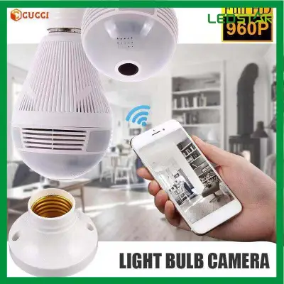 LEDSTAR 1080p Camera Wireless WIFI Network Security Home Monitor CCTV 360° Panoramic Light Bulb Camera