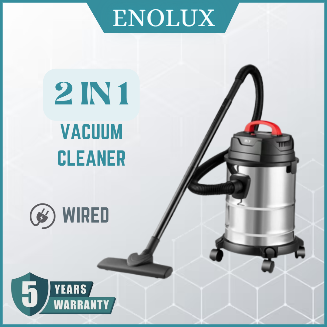 Enolux Stainless Steel Heavy Duty Vacuum Cleaner 2 In 1   3 In 1 Dry 