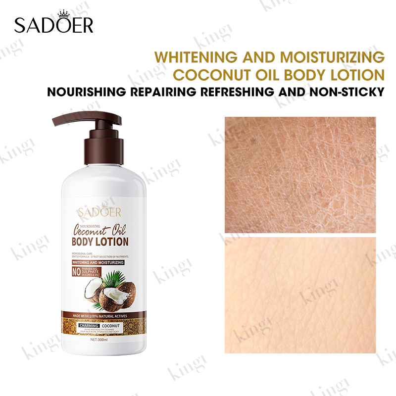 SADOER Whitening Body Cream Coconut Oil Moisturizing Body Lotion