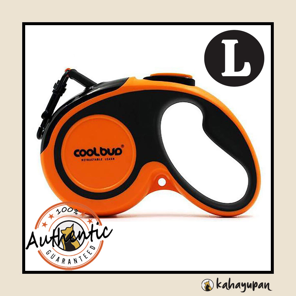 orange retractable dog leash