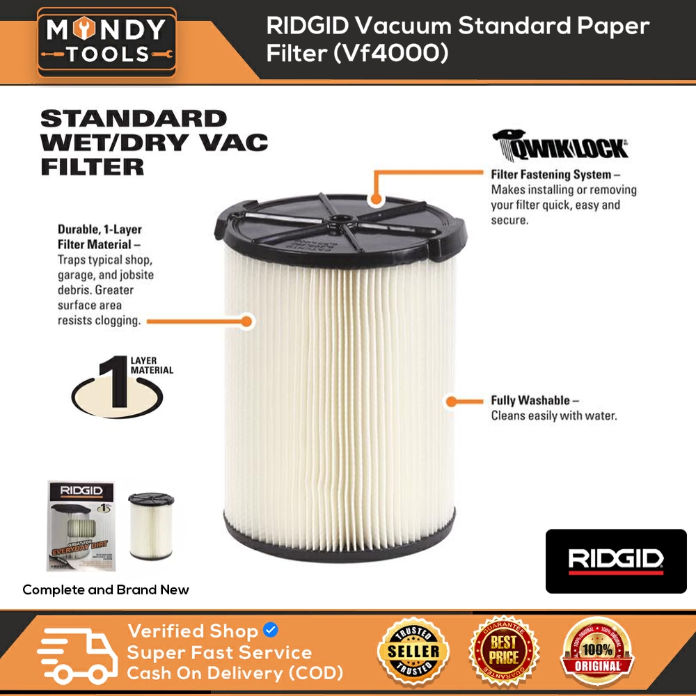 RIDGID Vacuum Standard Paper Filter 