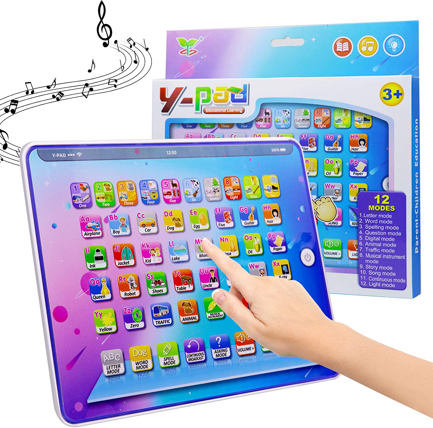 Y-Pad Electronic Learning Pad with 5 Learning Modes, Fun Tablet ...