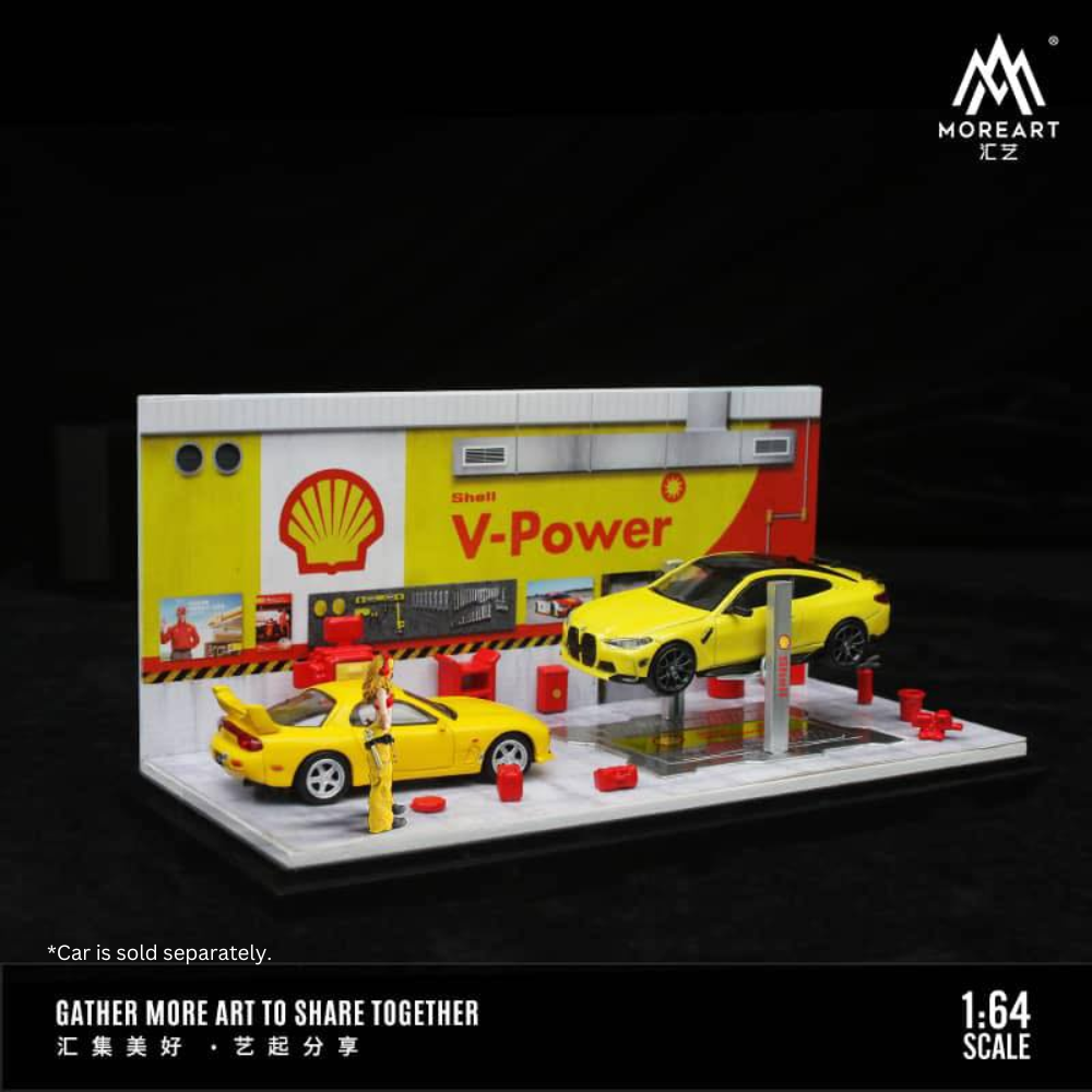 MoreArt 1/64 Shell V-Power ガソリンスタンド ジオラマ 【公式通販】