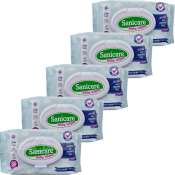 Set of 5 Sanicare Baby Wipes Unscented 80's Blue