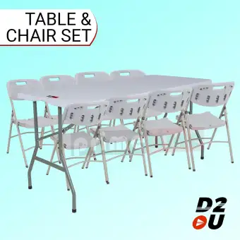 6ft folding table and chairs