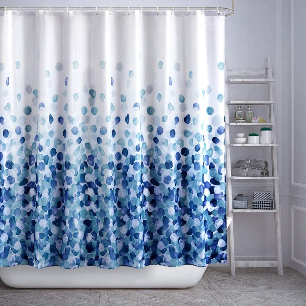 LO Waterproof  Design Bathroom Shower Curtain Sheer Panel Decor 12Hooks US 