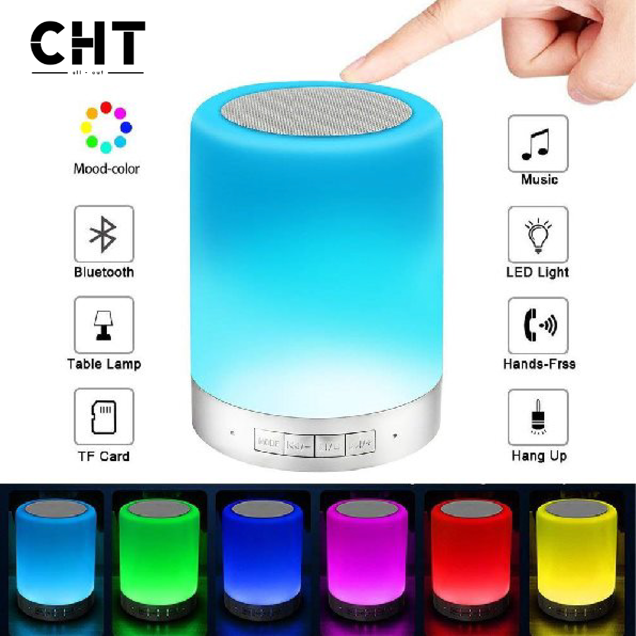 portable speaker with lights