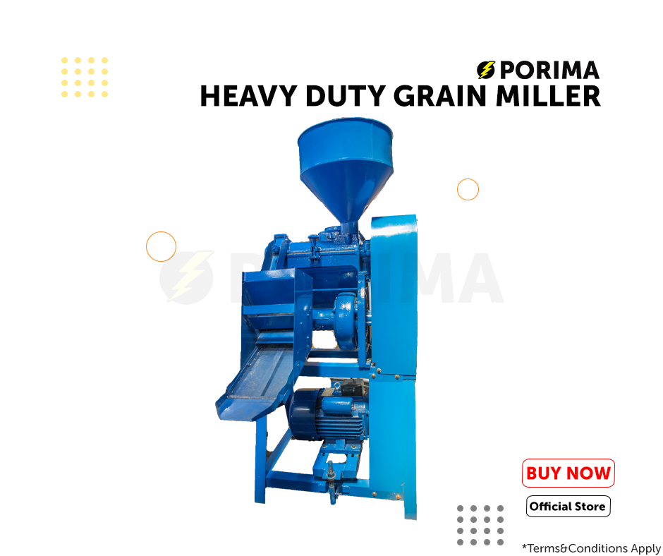 Porima Heavy Duty Grain Miller (Cracked Corn, Grits, Rice Milling Mill