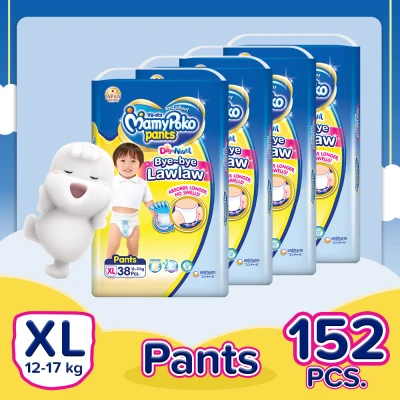 MamyPoko Instasuot XL (12-17 kg) - 38 pcs x 4 packs (152 pcs) - Diaper Pants