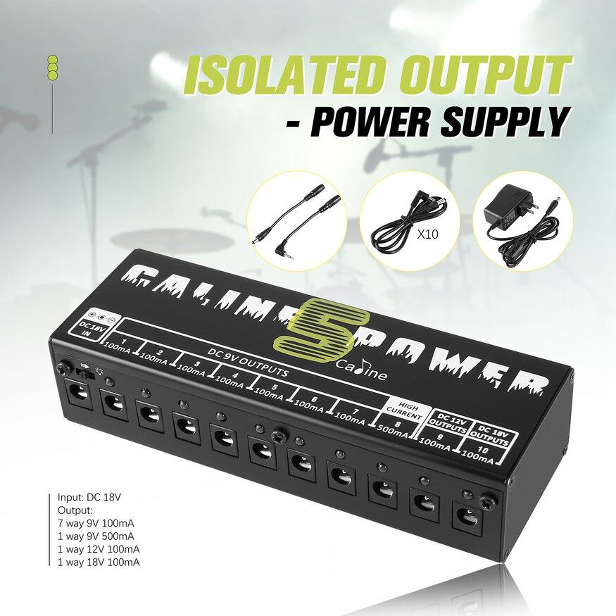 Osman Caline Cp 05 10 Ports Isolated Output Power Supply For Guitar Effect Pedals Us Plug 3pcs Free Shipping Lazada Ph