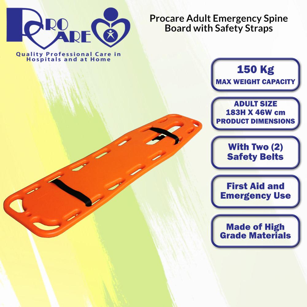Procare Adult Emergency Spine Board with Safety Straps Lazada PH
