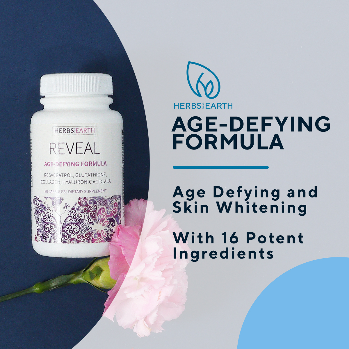 REVEAL Glutathione Collagen Age Defy Whitening Glowing Skin Capsules w/Vitamin E Vitamin C, Vitamin A Hyaluronic Acid ALA Aloe Vera Resveratrol L Glycine Green Tea Green Coffee Skin Acne Pimples, USA MADE