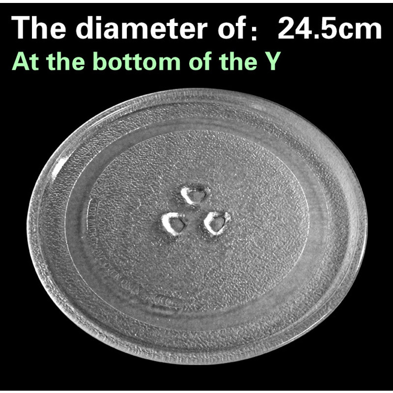 24.5cm Microwave Oven Glass Plate Microwave Oven Disc Tray Y type