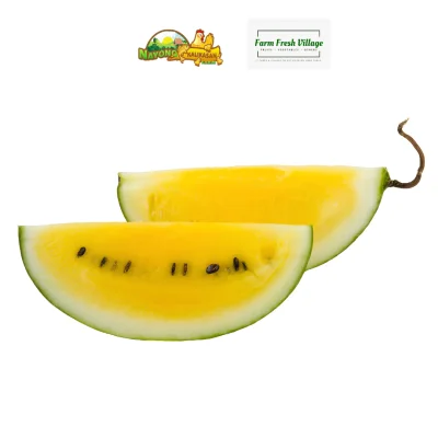 Yellow watermelon per piece ; Approx 1.2 - 1.5 kg
