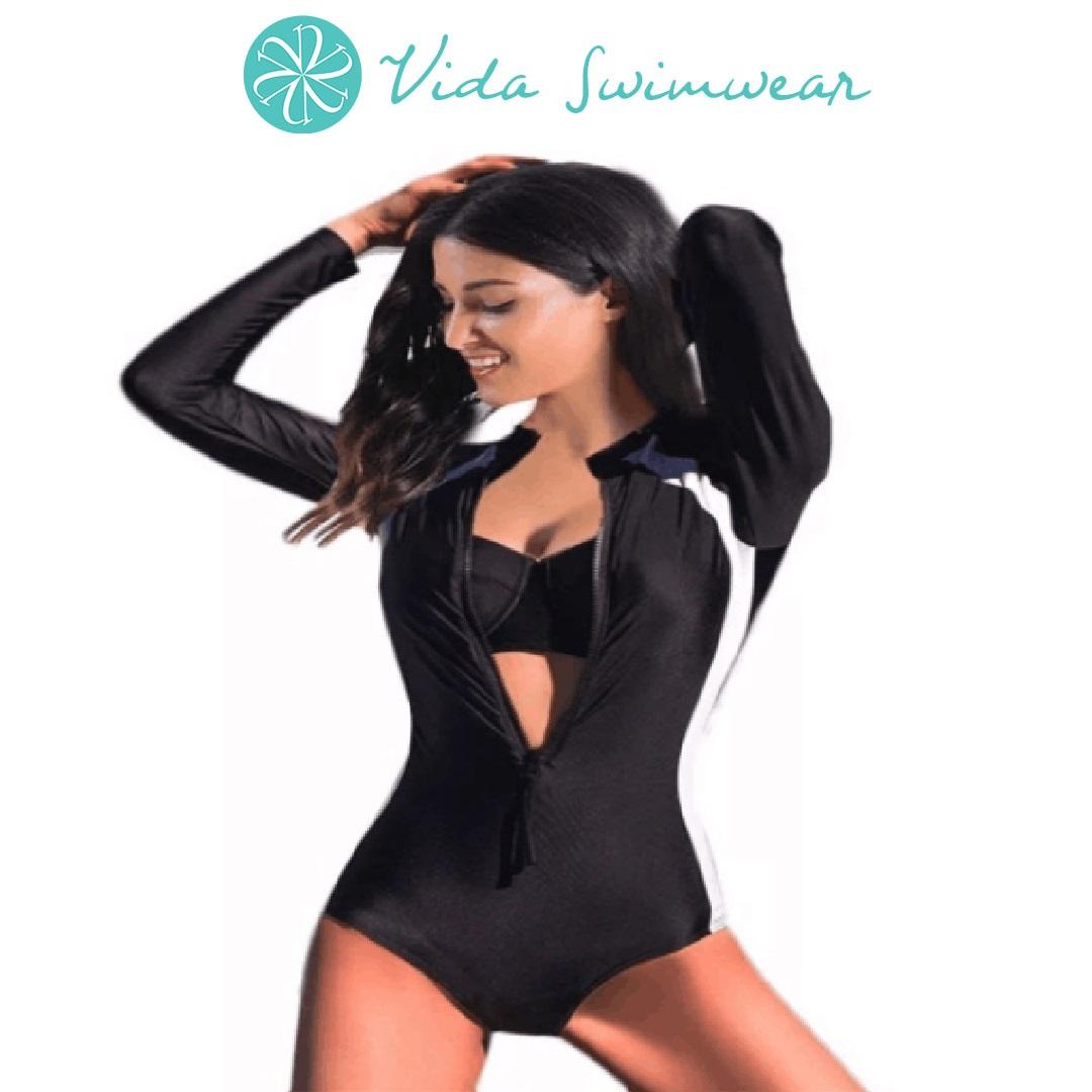 swimsuit with rash guard