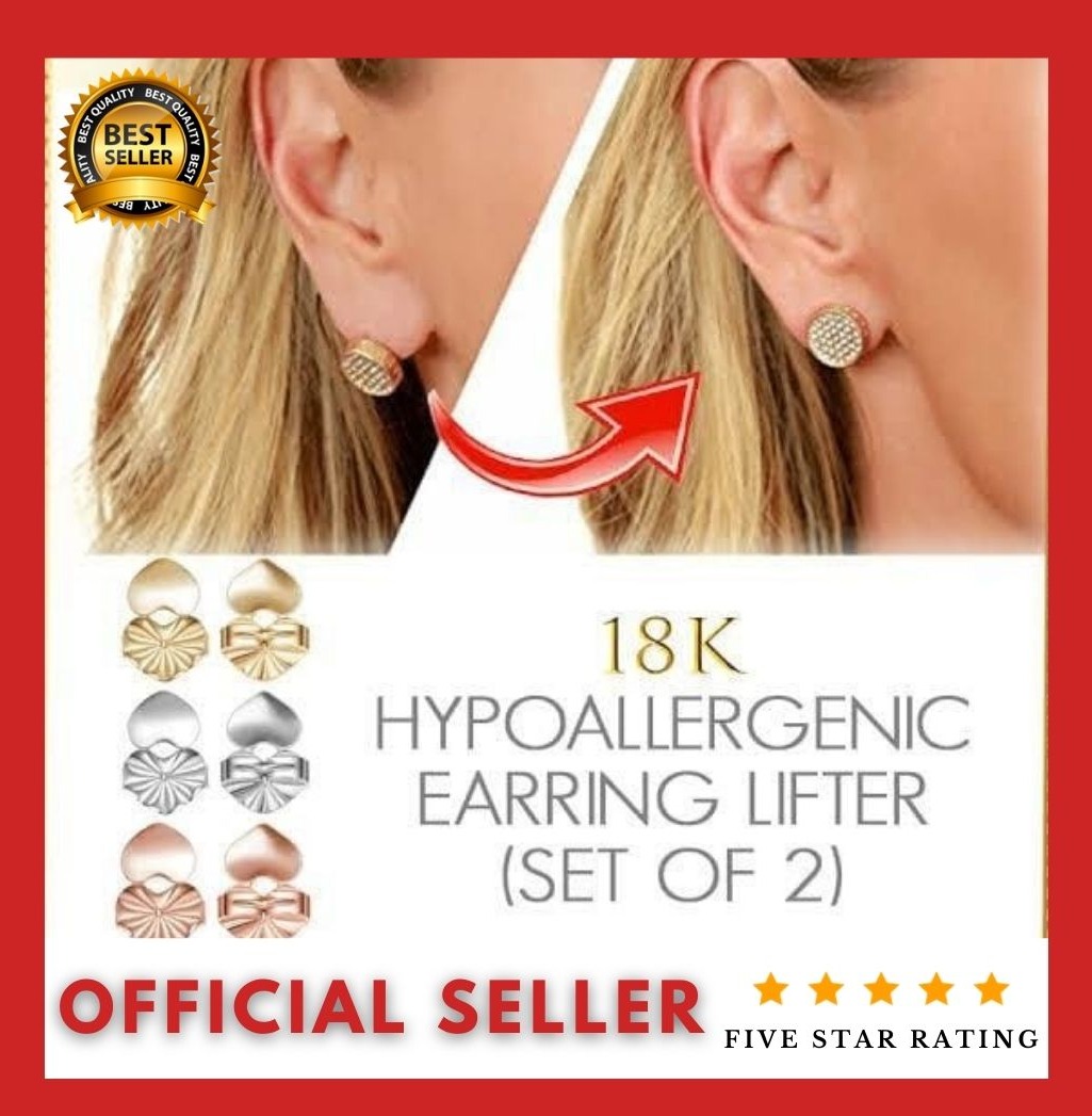 1 Pair Earring Backs Lifters Earring Lifts Support Hypoallergenic 3 Colours 