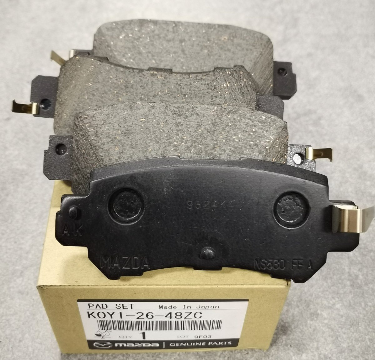 Mazda REAR Brake pads for Mazda CX5 2014below PN K0Y12648ZC Lazada PH