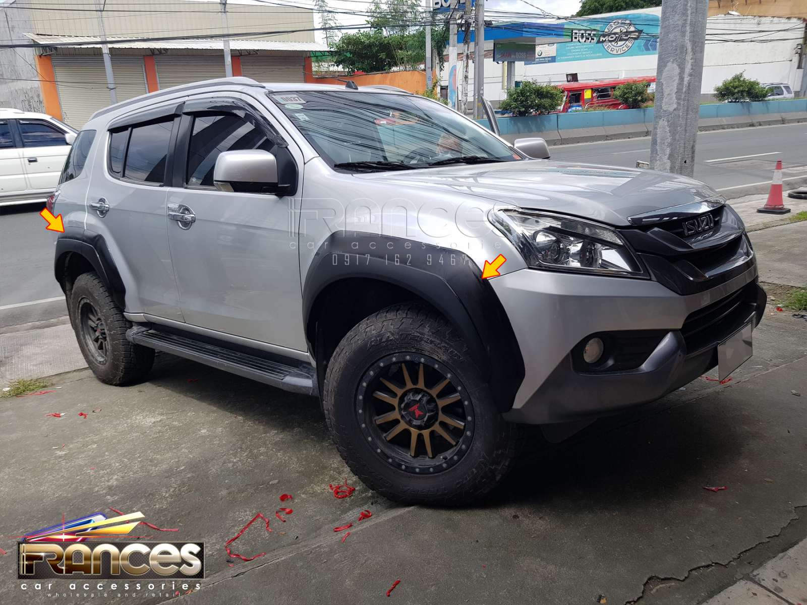 Isuzu Mux 20132017 GT Type Slim Fender Flare Matte Black