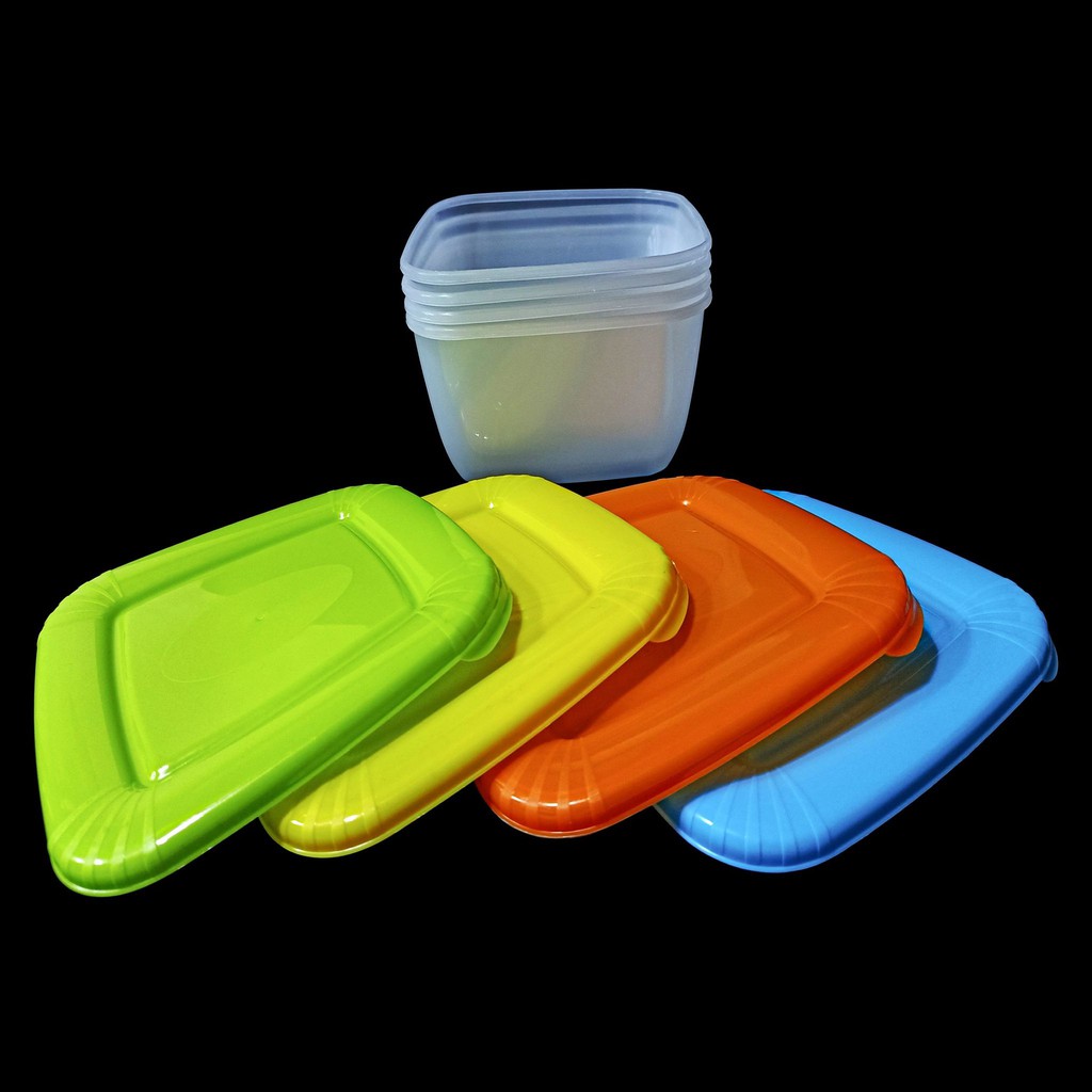 Reusable Square Plastic Lunchbox Meal Prep Containers Food Storage Tray