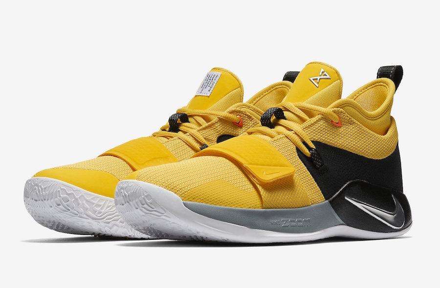 paul george shoes black and yellow