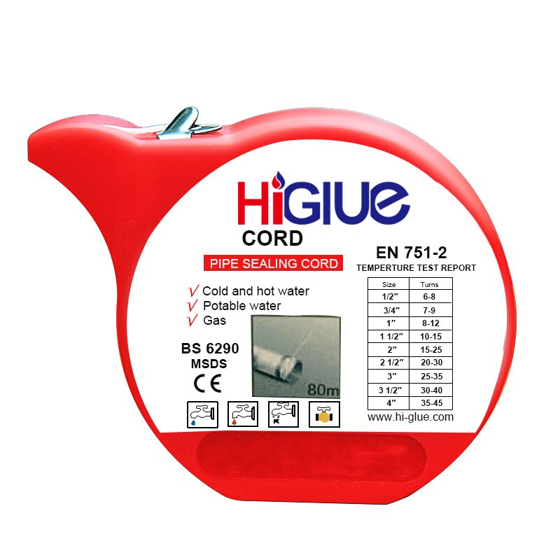 HiGlue 55 Pipe Sealing Cord Thread String Line Pipeline Magic Sealing