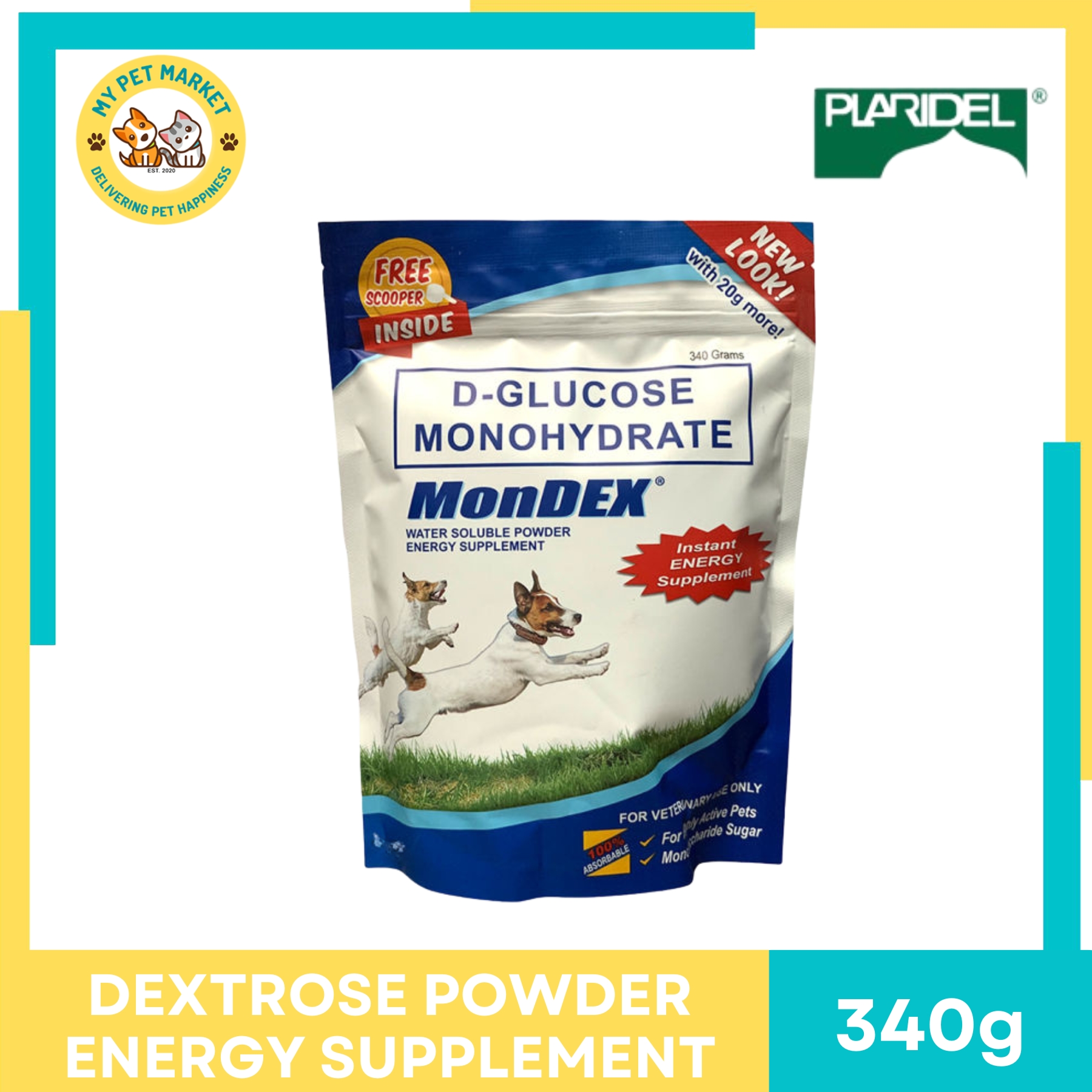 Mondex Dextrose Powder for Dog, Cats 100g and 340g Lazada PH