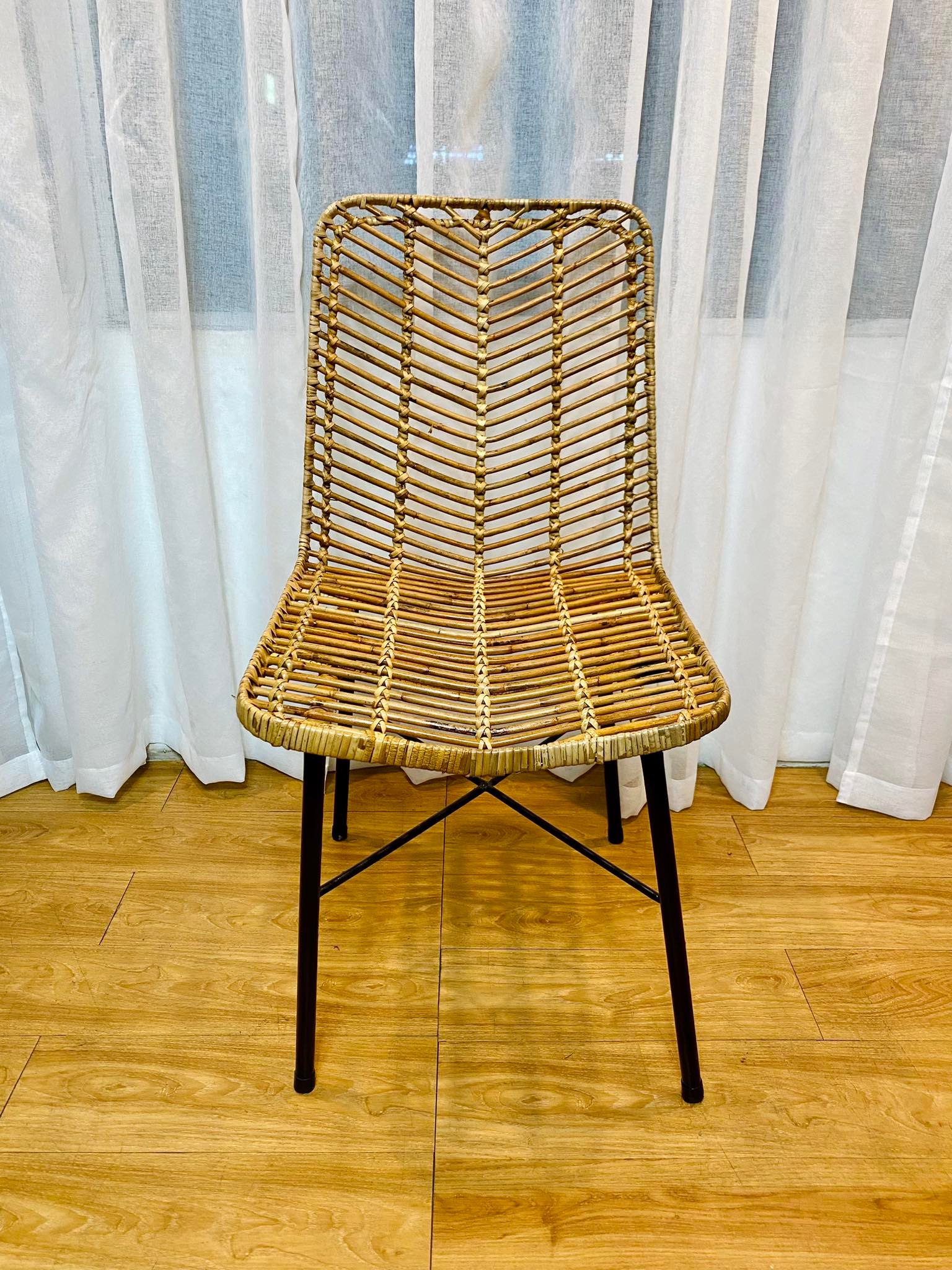 Rattan Steel Chair Metal base 3 Lazada PH