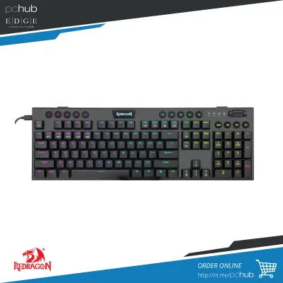Redragon Horus K618 RGB, black, wired / wireless mechanical keyboard, outemu blue